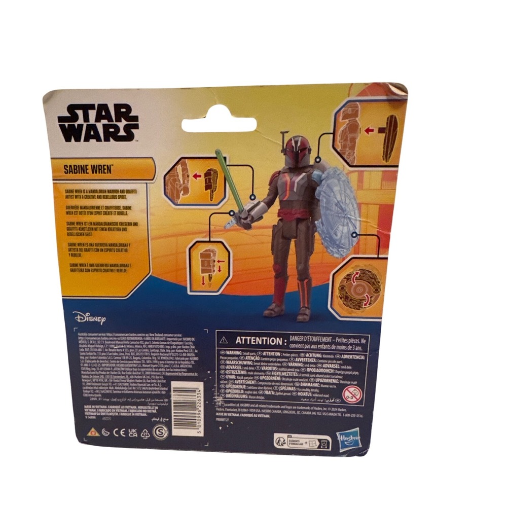 Star Wars Sabine‎ Wren Mandalorian Rebel Artist Action Figure Toy - Picture 2 of 2